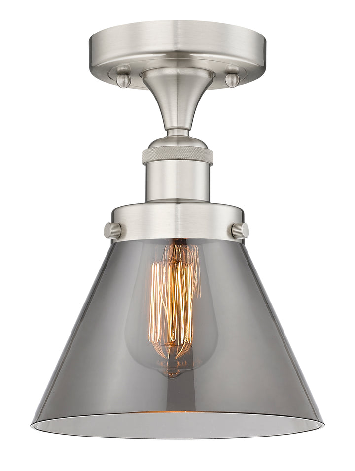 Innovations Lighting Cone 8" Semi-Flush Mount - Brushed Satin Nickel