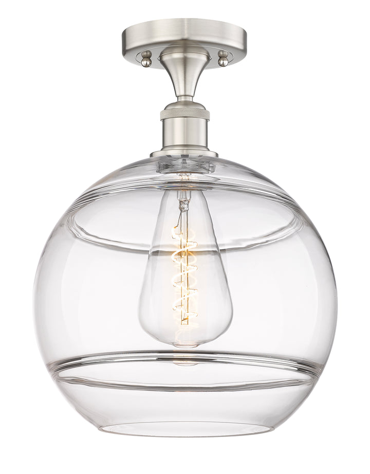 Innovations Lighting Rochester 12" Semi-Flush Mount - Brushed Satin Nickel