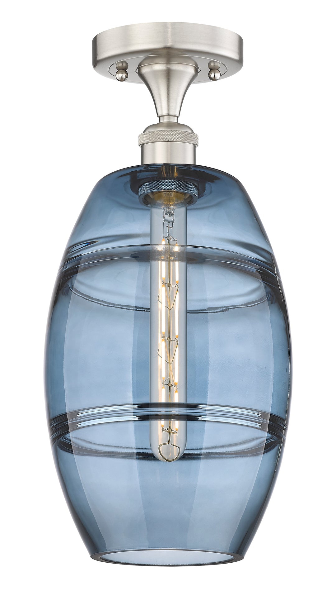 Innovations Lighting Vaz 8" Semi-Flush Mount - Brushed Satin Nickel