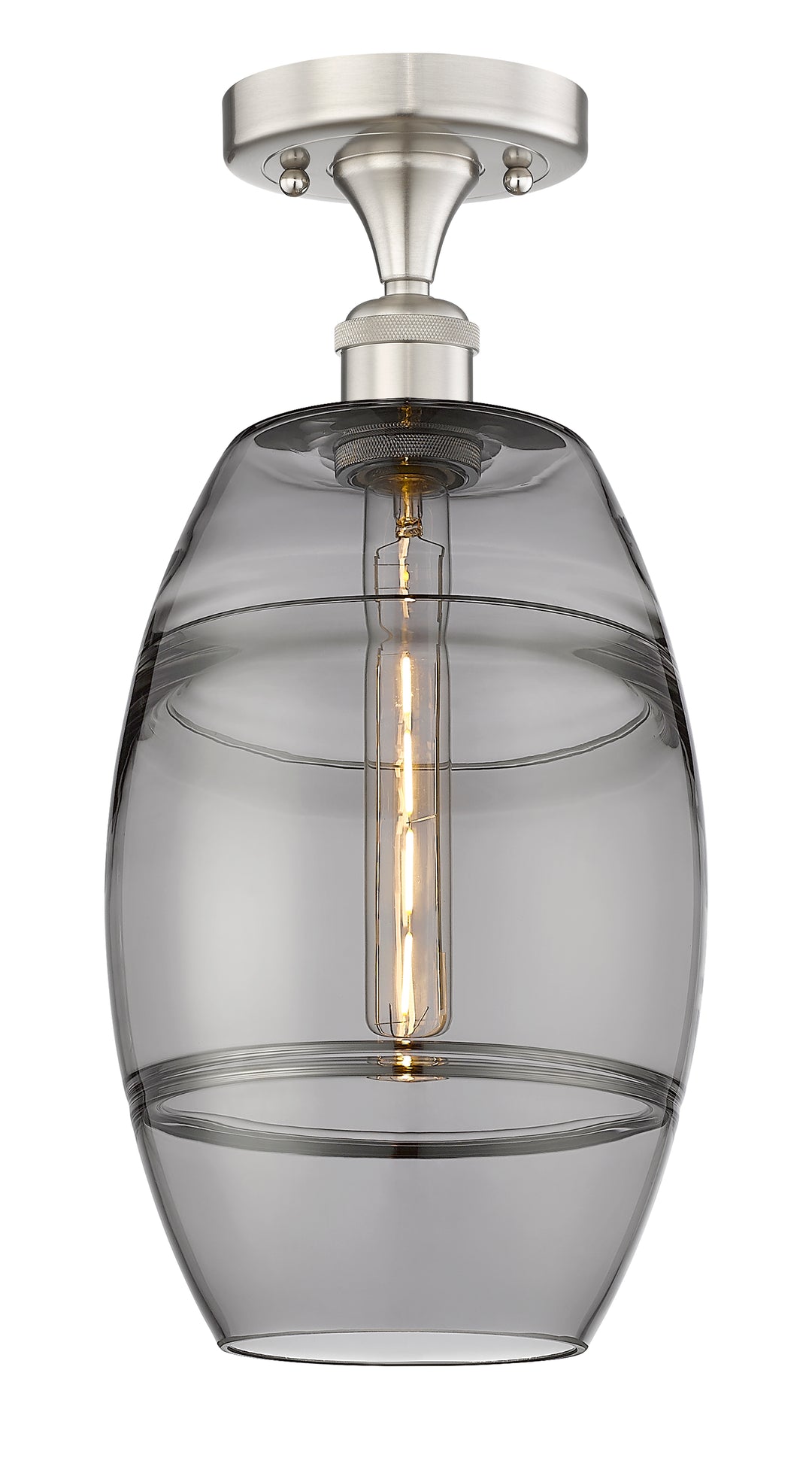 Innovations Lighting Vaz 8" Semi-Flush Mount - Brushed Satin Nickel