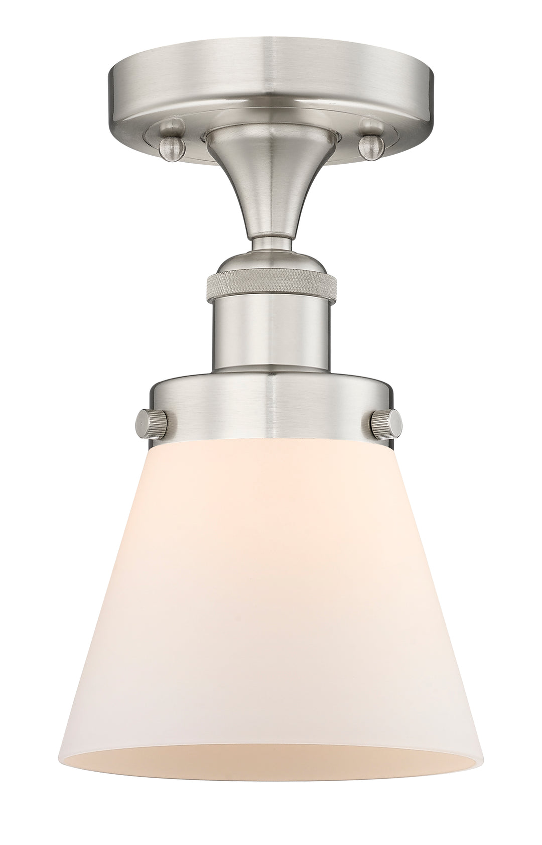 Innovations Lighting Cone 6" Semi-Flush Mount - Brushed Satin Nickel