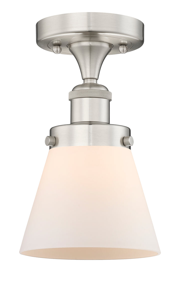 Innovations Lighting Cone 6" Semi-Flush Mount - Brushed Satin Nickel
