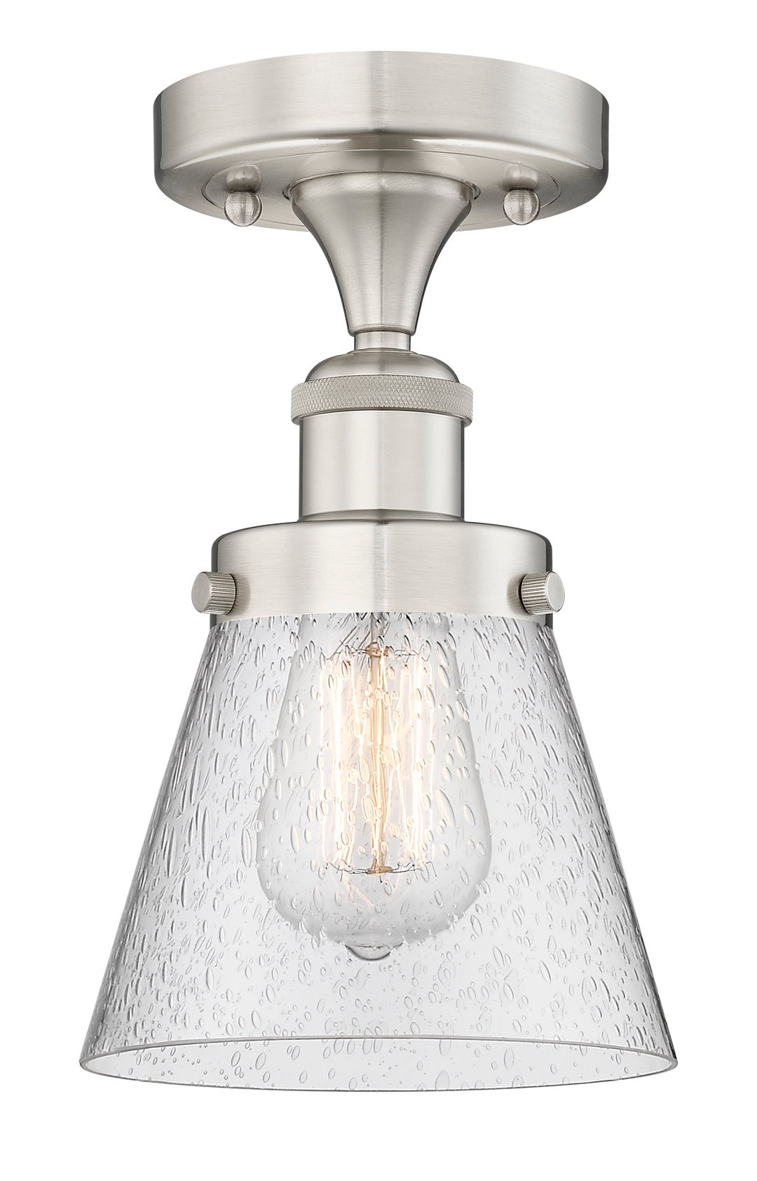 Innovations Lighting Cone 6" Semi-Flush Mount - Brushed Satin Nickel
