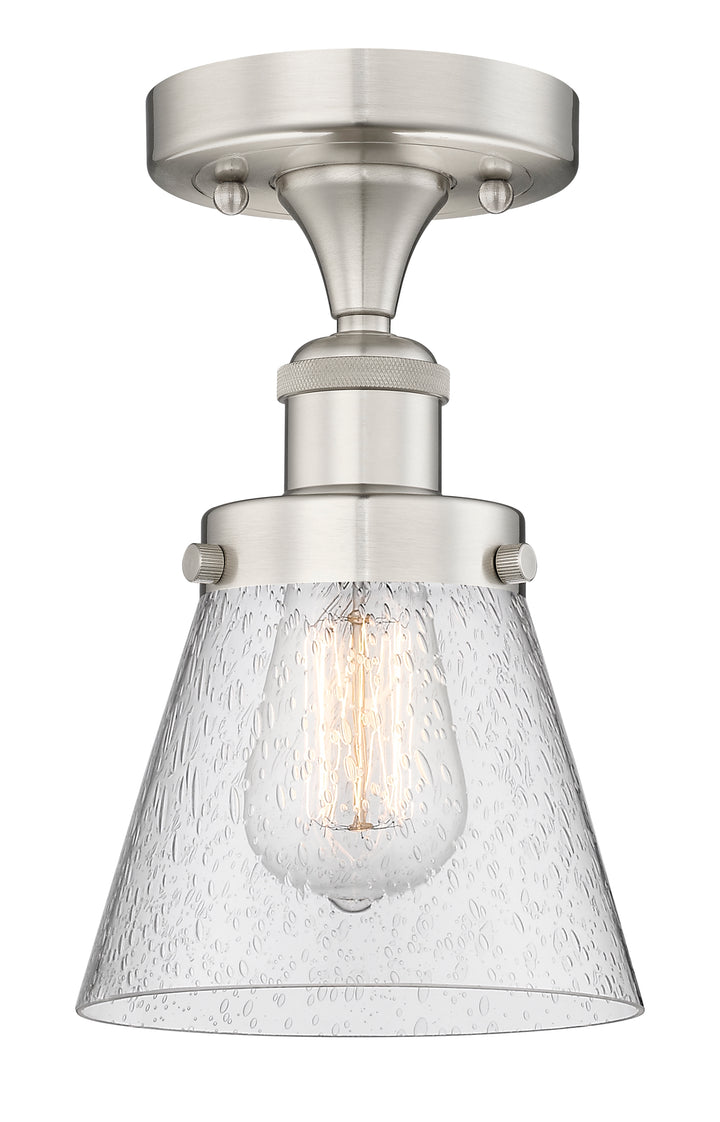 Innovations Lighting Cone 6" Semi-Flush Mount - Brushed Satin Nickel