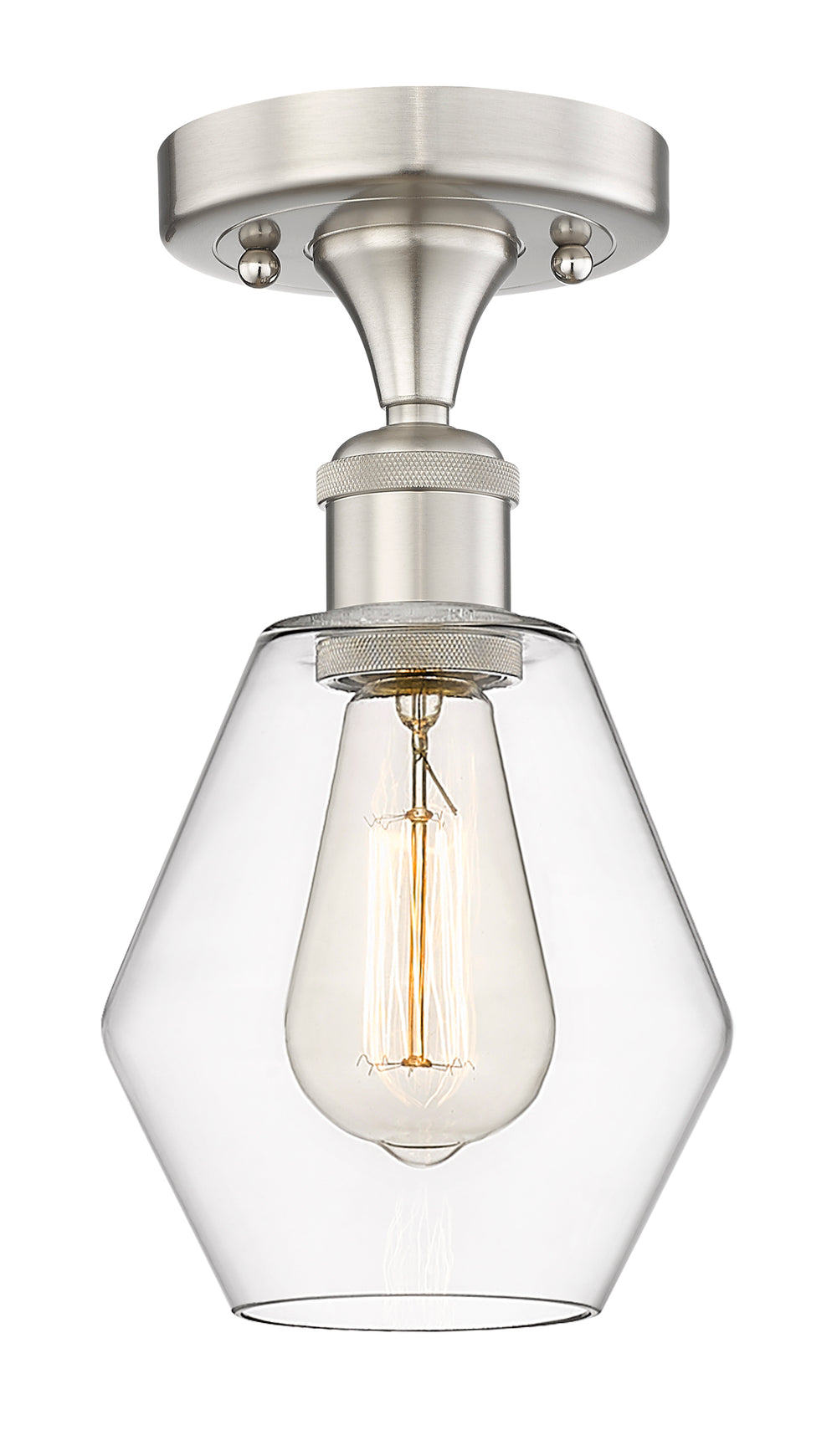 Innovations Lighting Cindyrella 6" Semi-Flush Mount - Brushed Satin Nickel