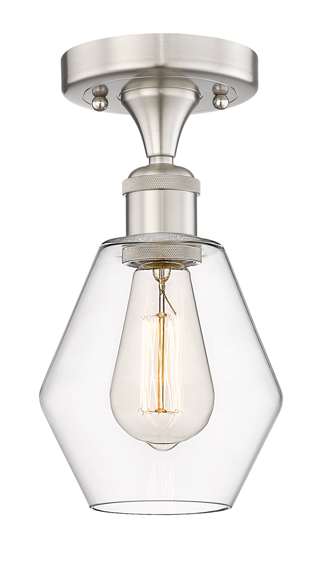 Innovations Lighting Cindyrella 6" Semi-Flush Mount - Brushed Satin Nickel