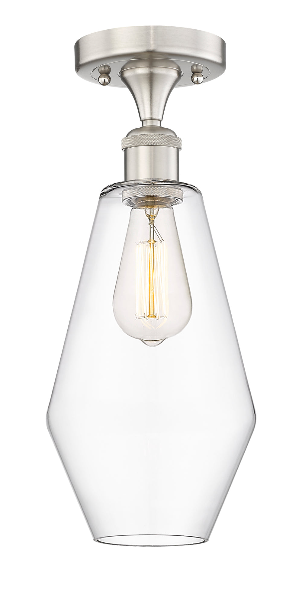 Innovations Lighting Cindyrella 7" Semi-Flush Mount - Brushed Satin Nickel