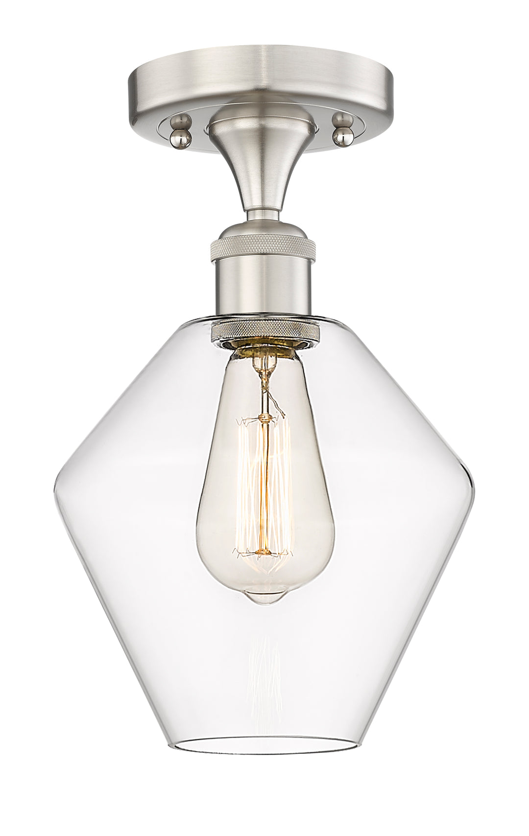 Innovations Lighting Cindyrella 8" Semi-Flush Mount - Brushed Satin Nickel