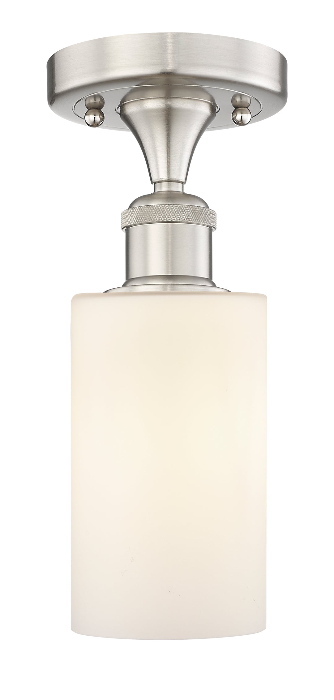 Innovations Lighting Clymer 4" Semi-Flush Mount - Brushed Satin Nickel