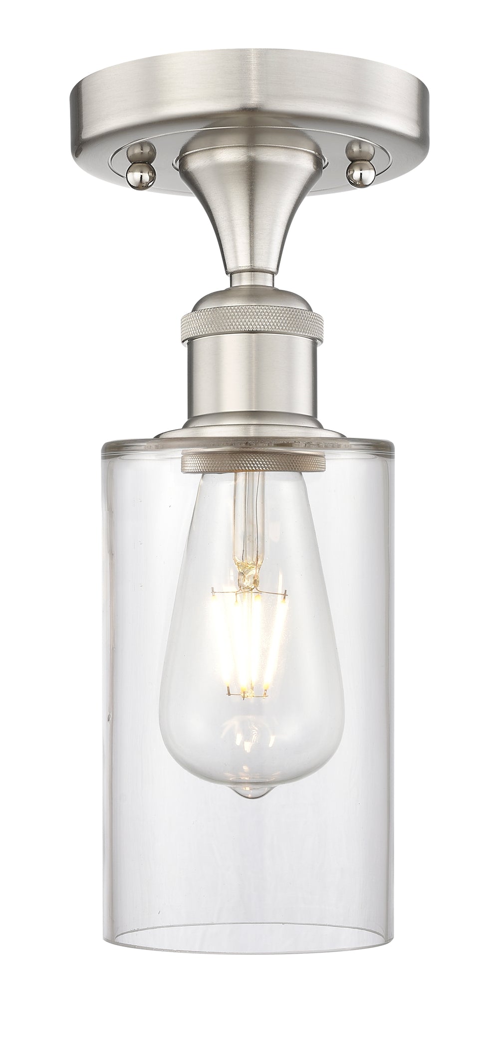 Innovations Lighting Clymer 4" Semi-Flush Mount - Brushed Satin Nickel