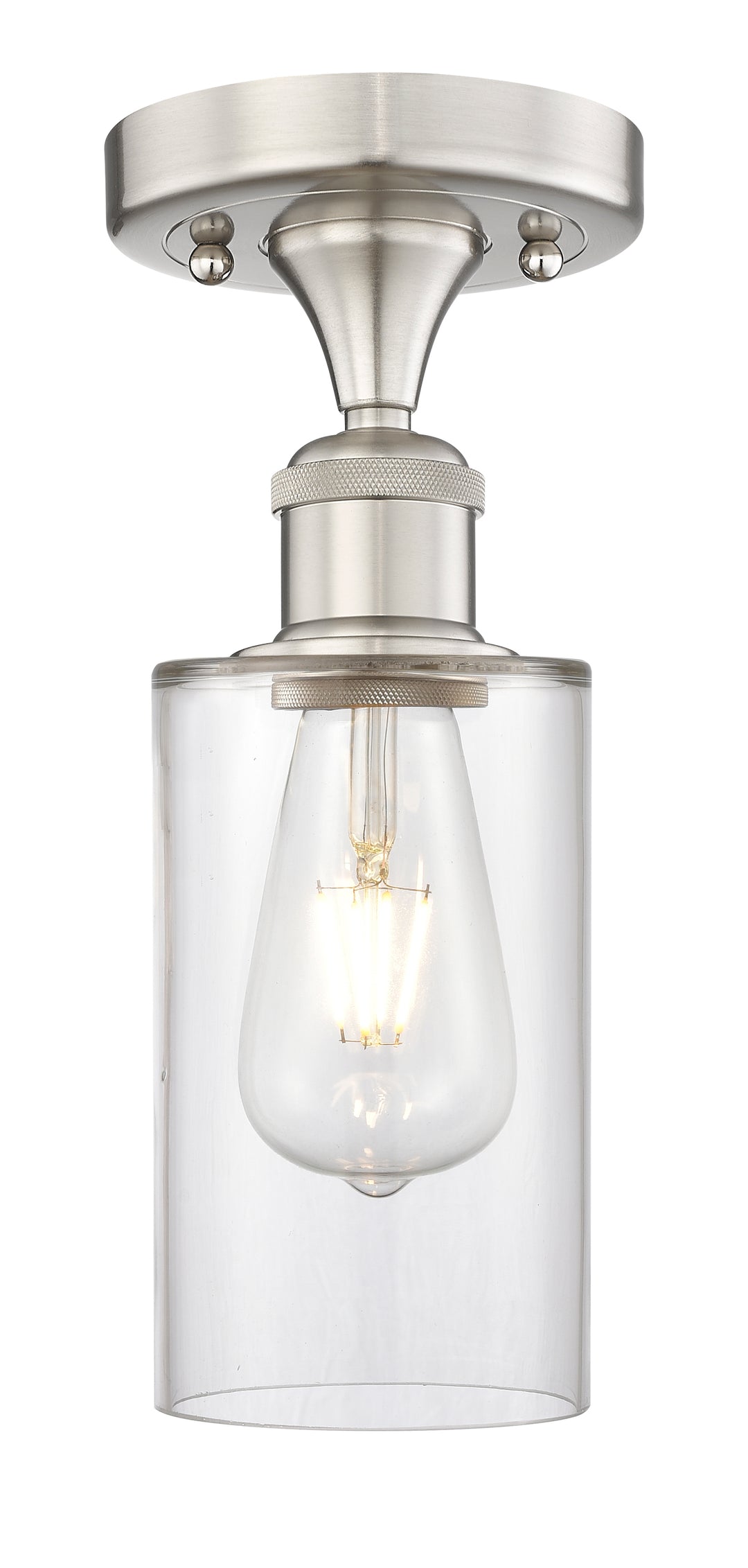 Innovations Lighting Clymer 4" Semi-Flush Mount - Brushed Satin Nickel