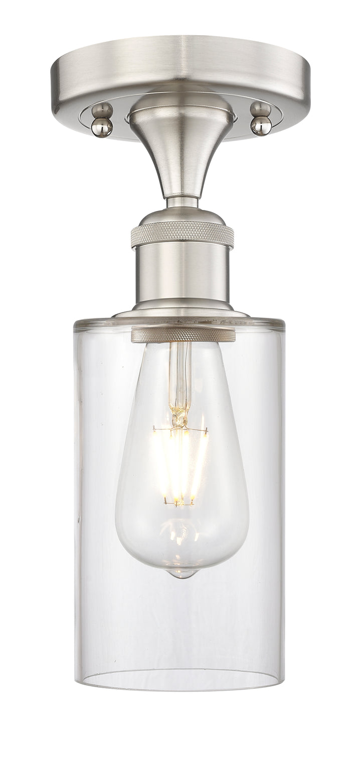 Innovations Lighting Clymer 4" Semi-Flush Mount - Brushed Satin Nickel