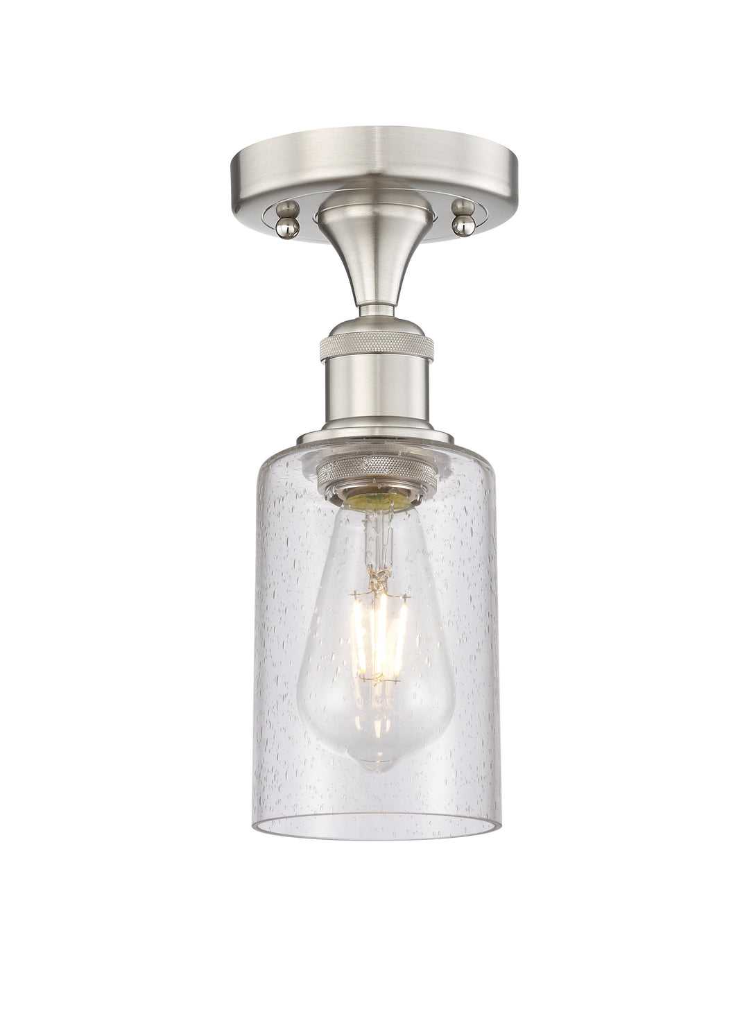 Innovations Lighting Clymer 4" Semi-Flush Mount - Brushed Satin Nickel
