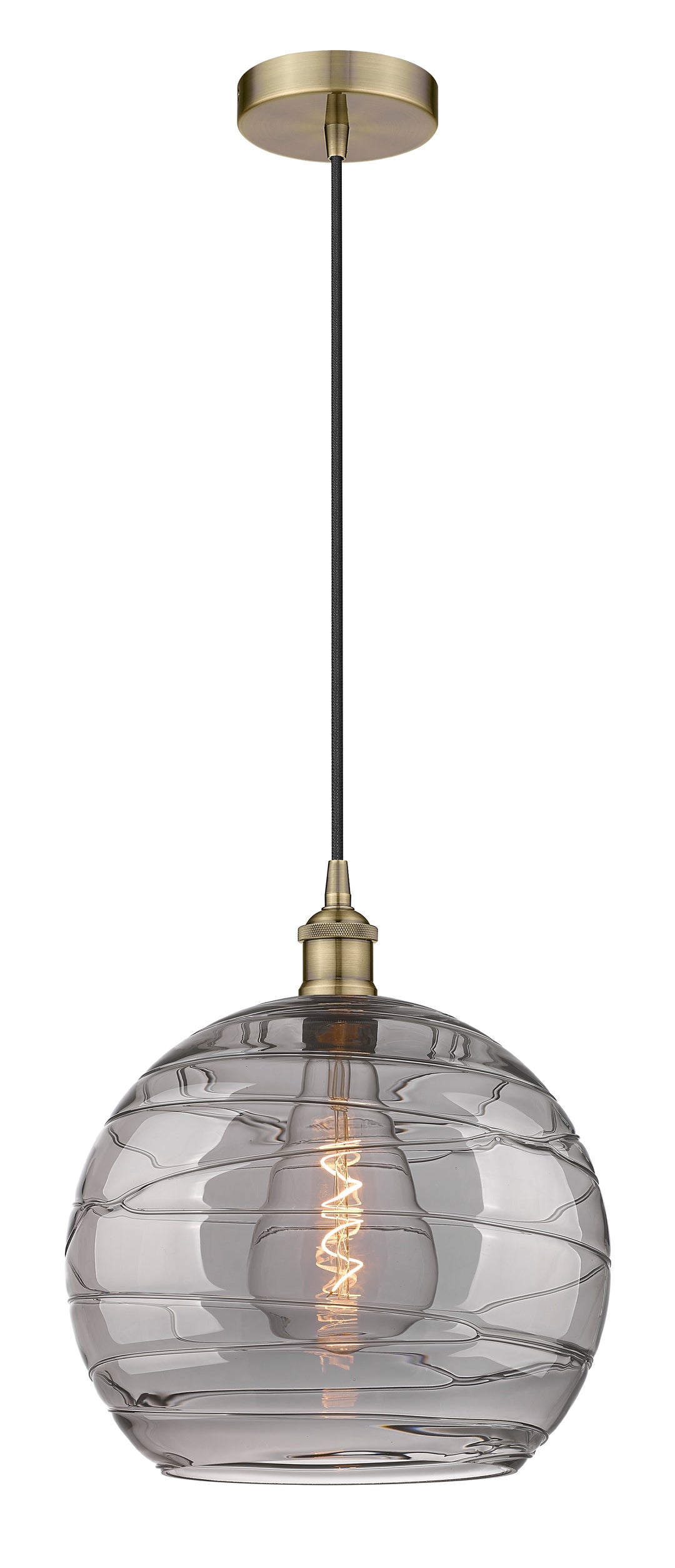 Innovations Lighting Athens Deco Swirl 14" Pendant - Antique Brass