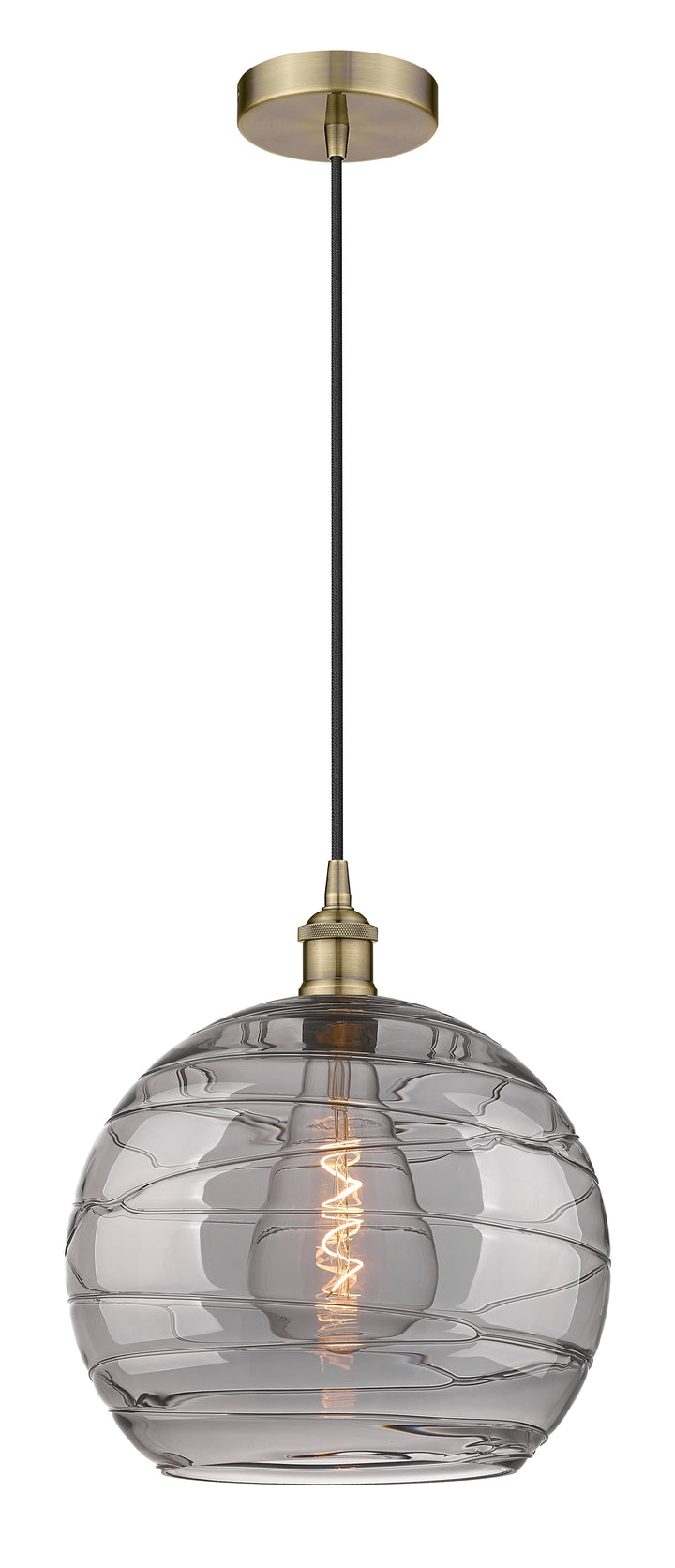 Innovations Lighting Athens Deco Swirl 14" Pendant - Antique Brass