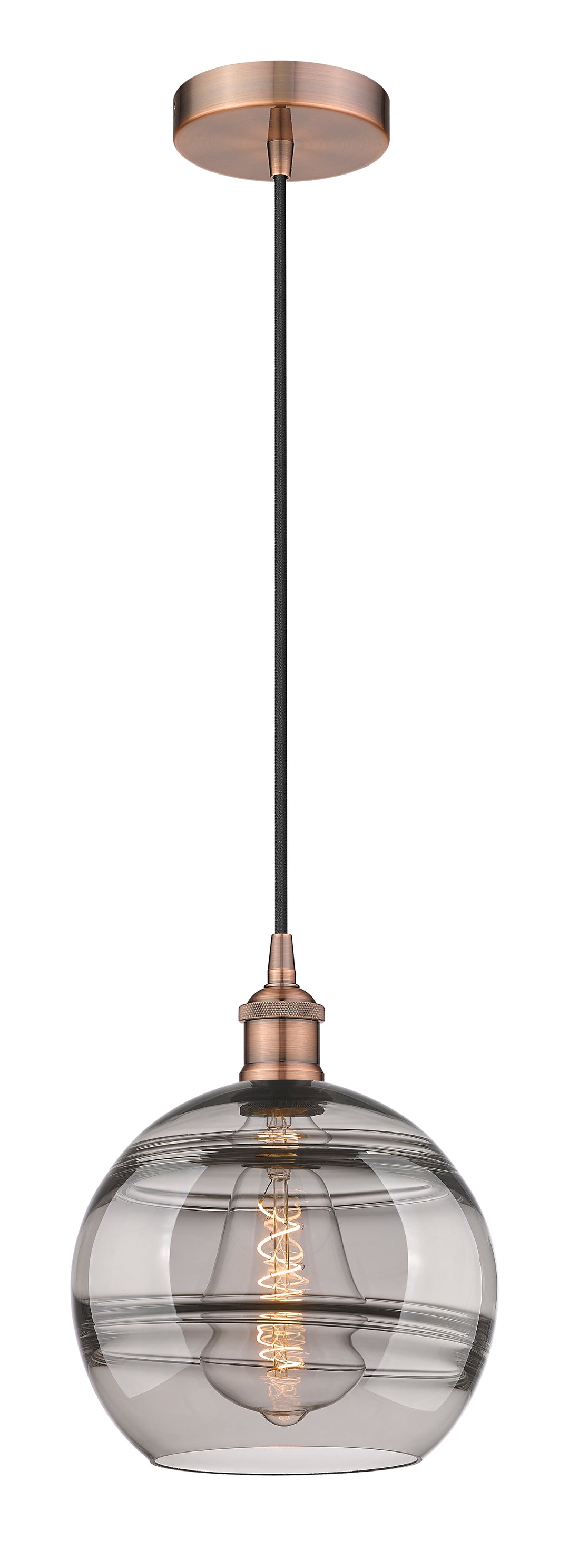 Innovations Lighting Rochester 10" Mini Pendant - Antique Copper Mini-Pendants Innovations Lighting   