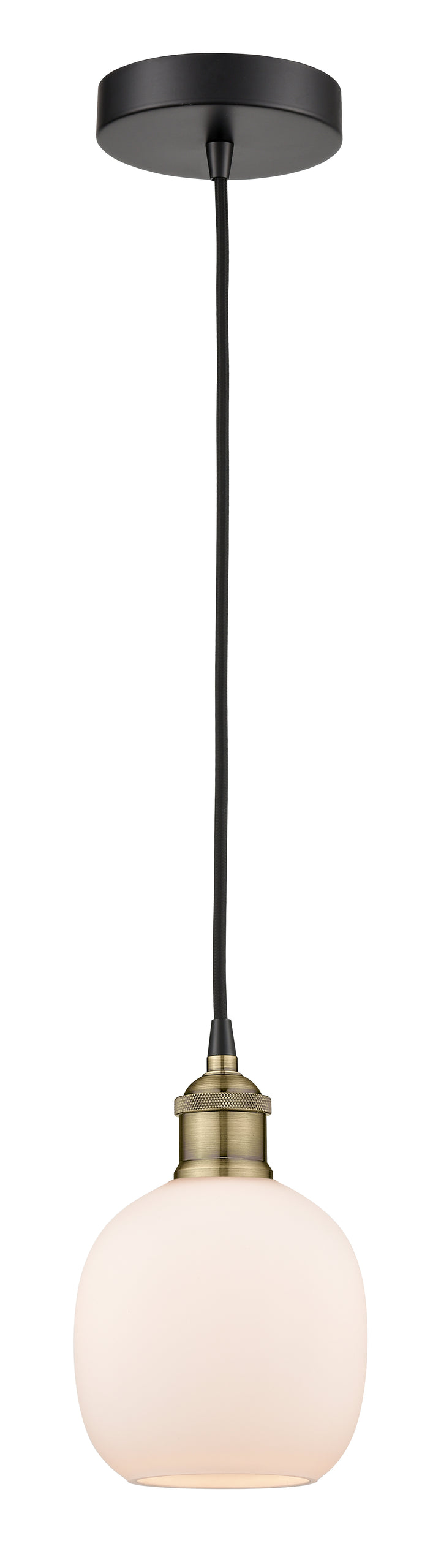 Innovations Lighting Belfast 6" Mini Pendant - Black Antique Brass Mini-Pendants Innovations Lighting   