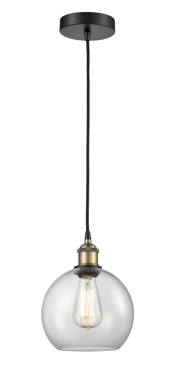 Innovations Lighting Athens 8" Mini Pendant - Black Antique Brass Mini-Pendants Innovations Lighting   