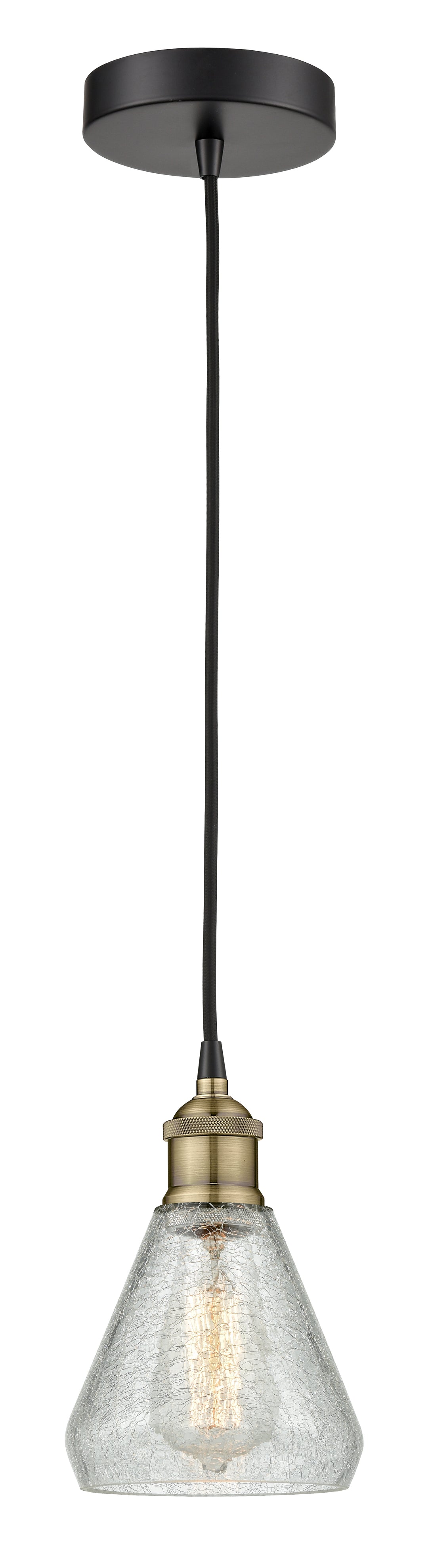 Innovations Lighting Conesus 6" Mini Pendant - Black Antique Brass