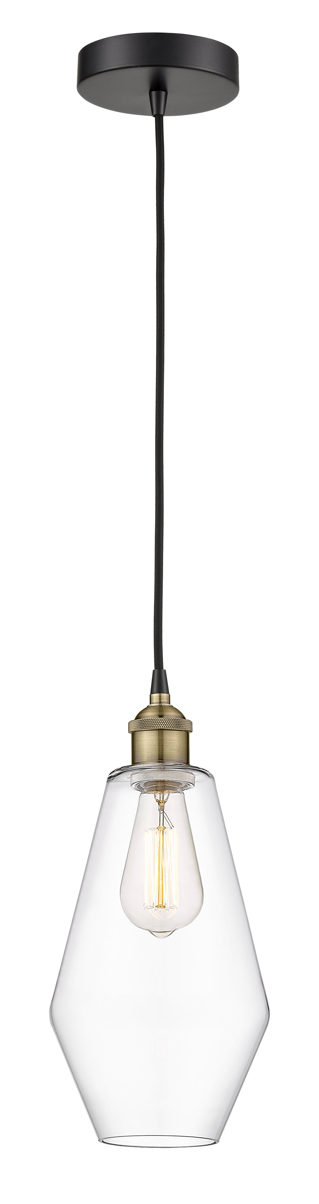 Innovations Lighting Cindyrella 7" Mini Pendant - Black Antique Brass