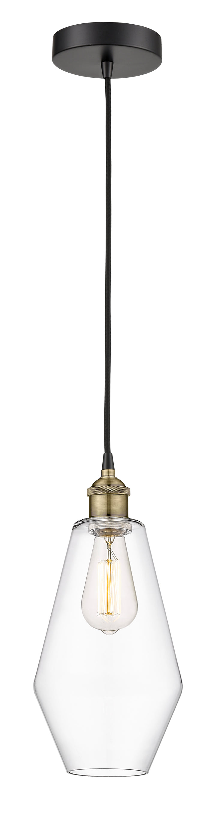 Innovations Lighting Cindyrella 7" Mini Pendant - Black Antique Brass