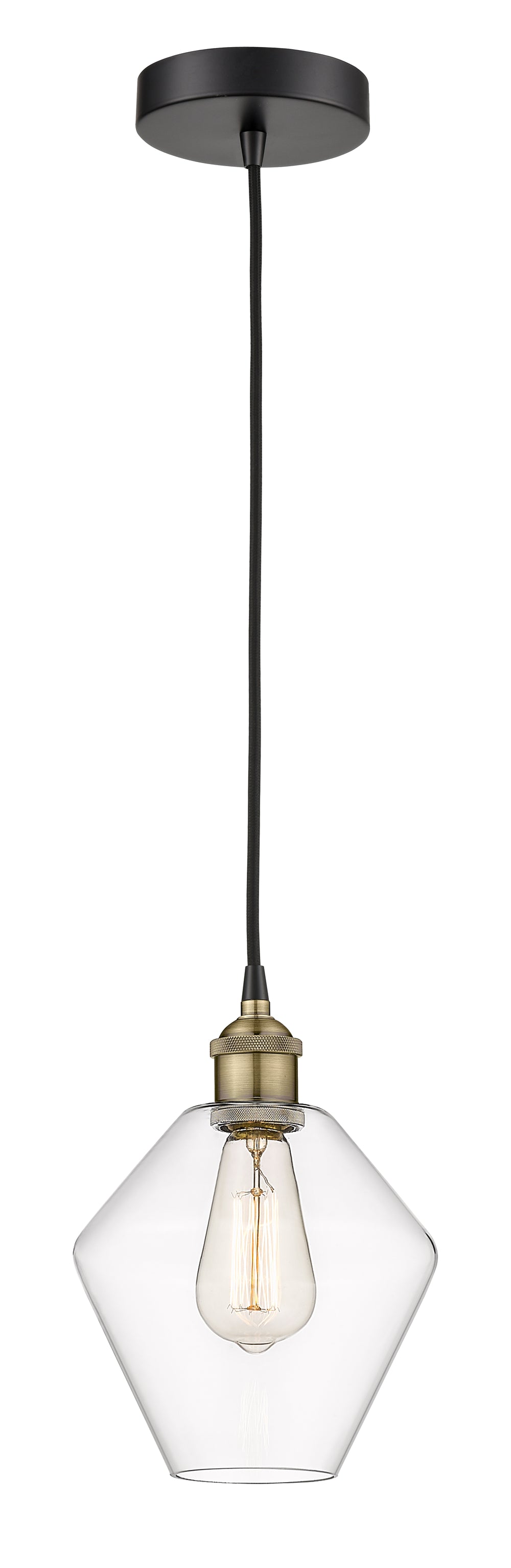 Innovations Lighting Cindyrella 8" Mini Pendant - Black Antique Brass