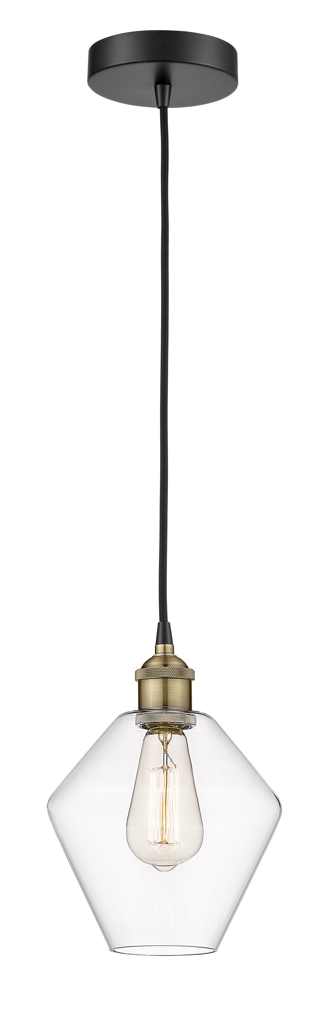 Innovations Lighting Cindyrella 8" Mini Pendant - Black Antique Brass