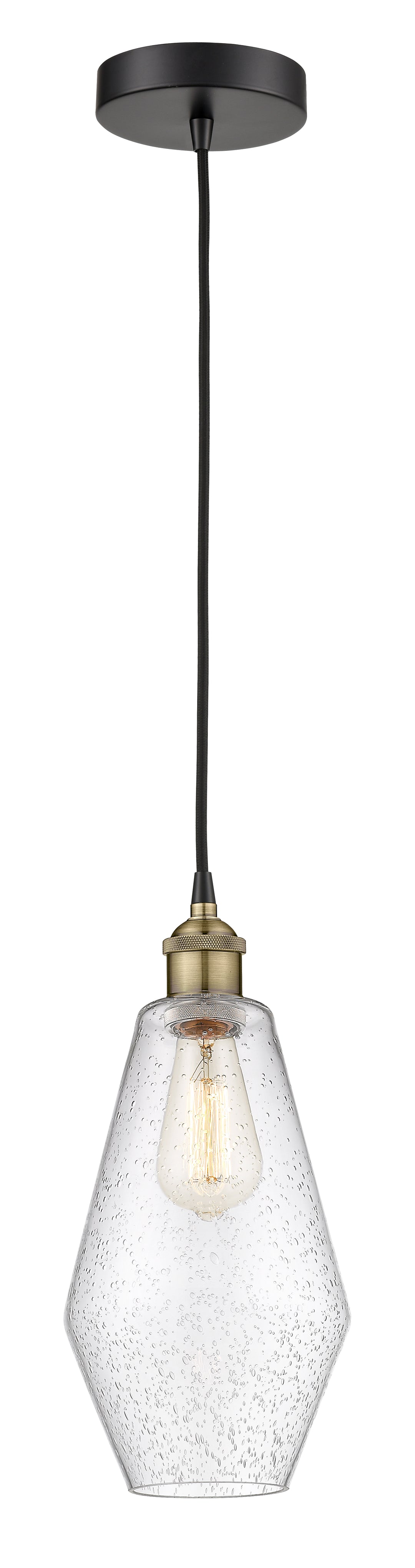 Innovations Lighting Cindyrella 7" Mini Pendant - Black Antique Brass