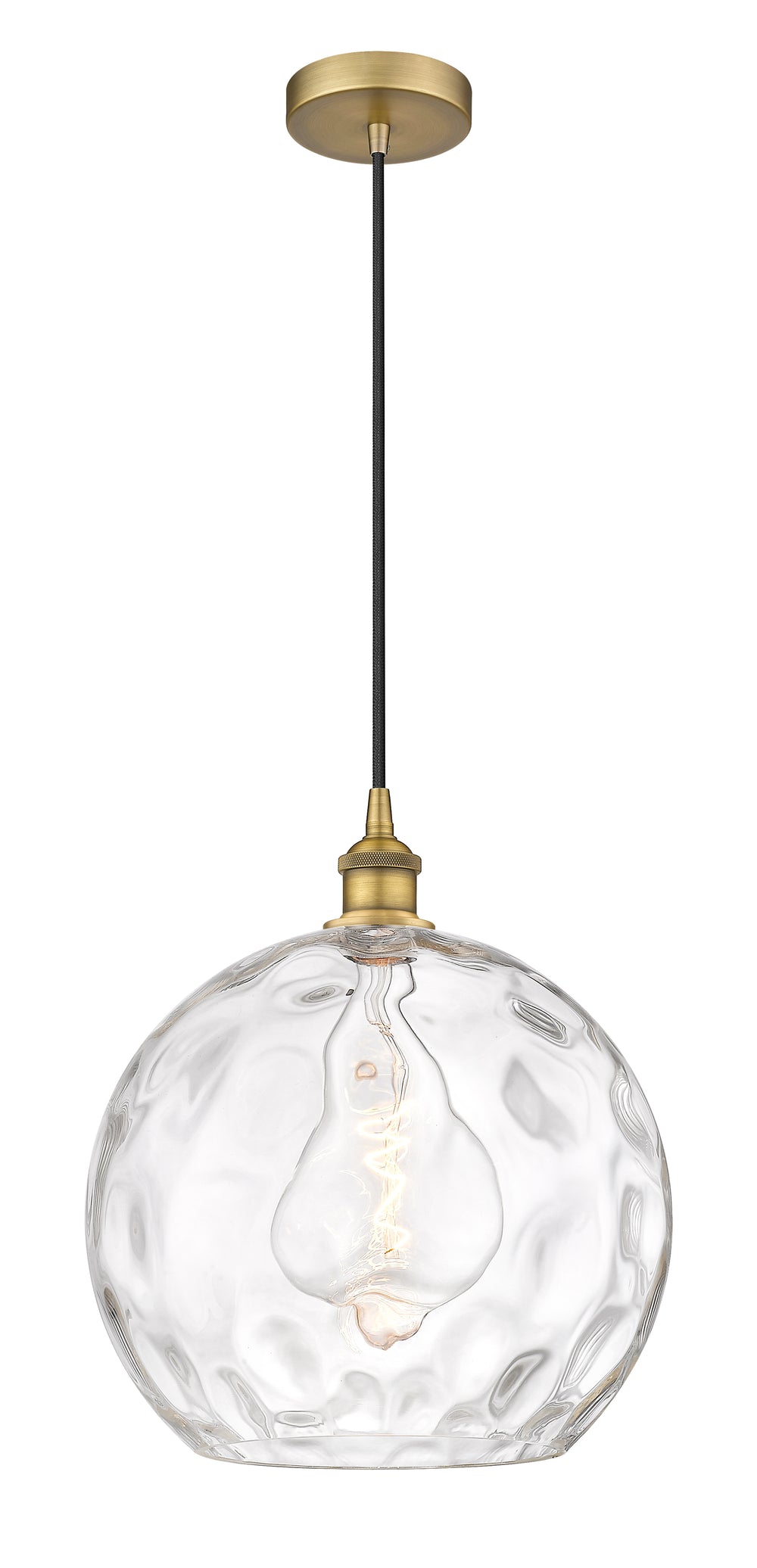 Innovations Lighting Athens Water Glass 14" Pendant - Brushed Brass