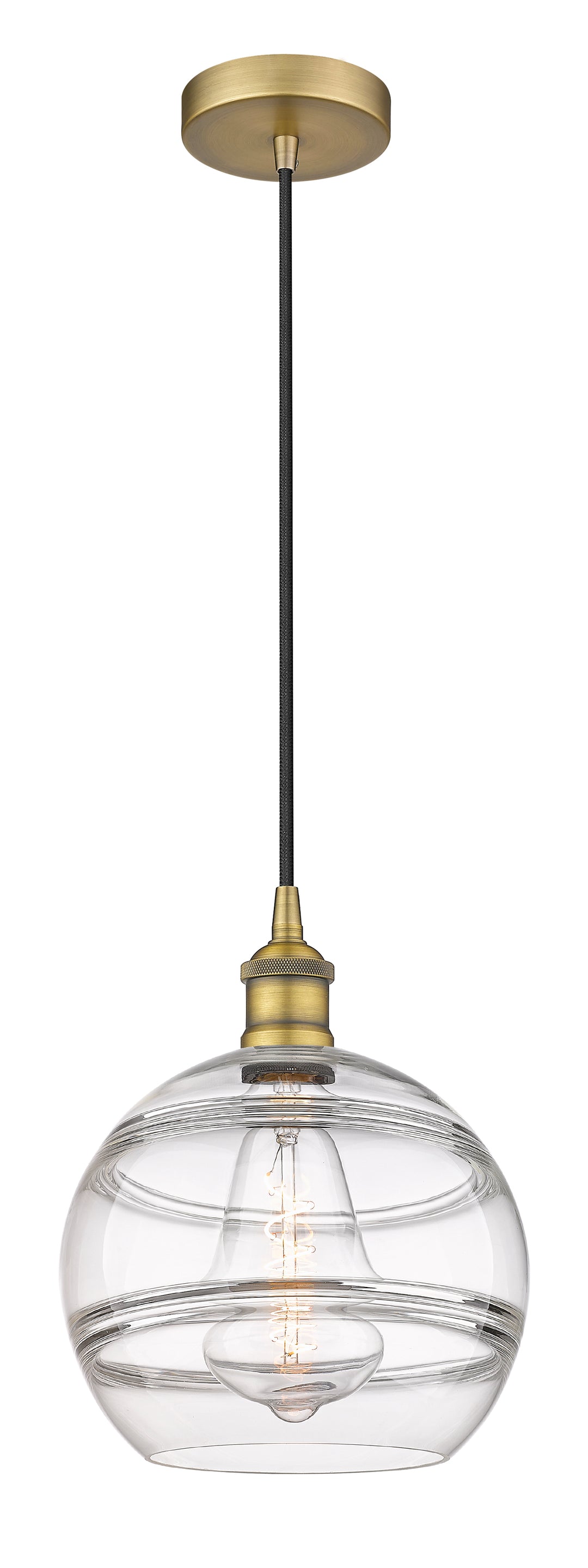 Innovations Lighting Rochester 10" Mini Pendant - Brushed Brass Mini-Pendants Innovations Lighting   