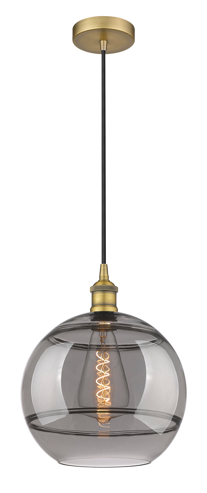 Innovations Lighting Rochester 12" Mini Pendant - Brushed Brass Mini-Pendants Innovations Lighting   