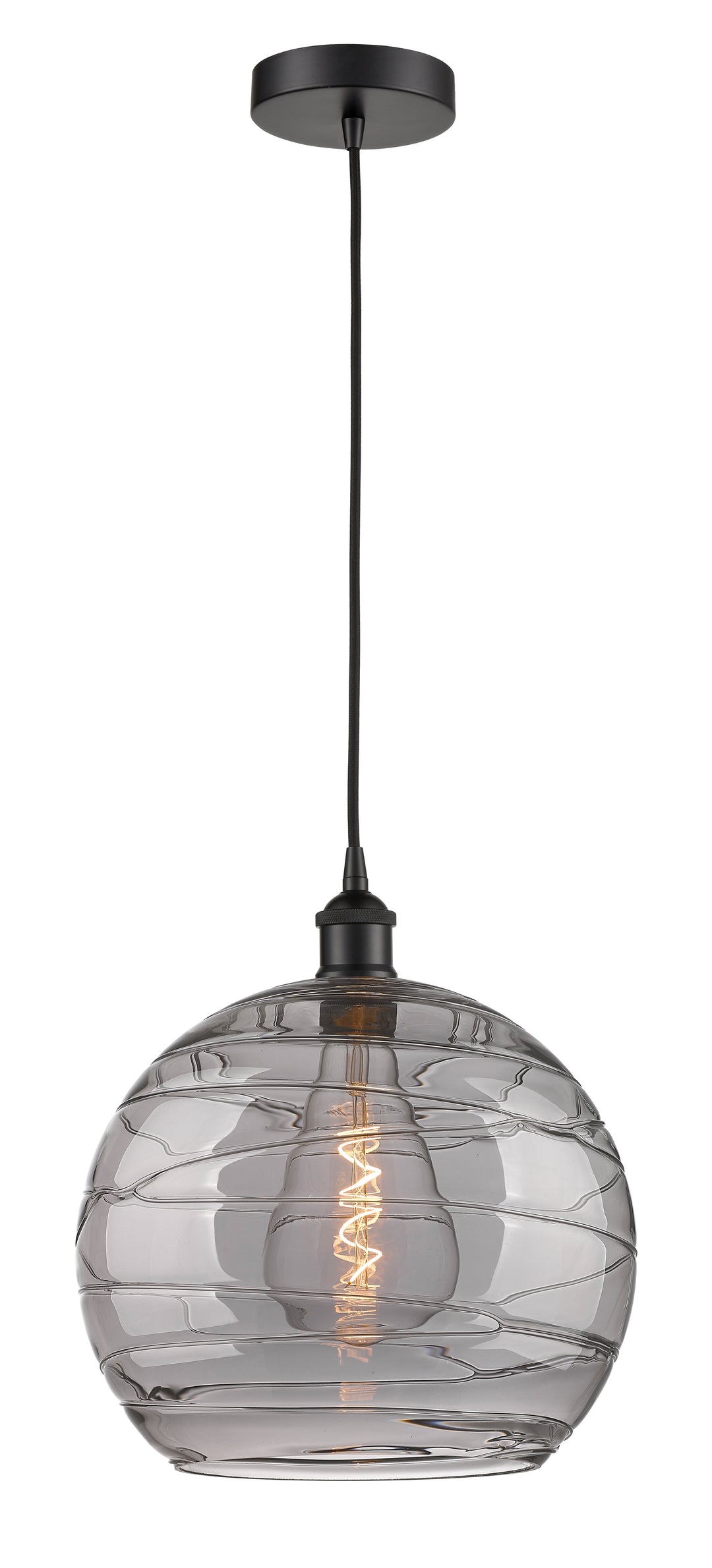 Innovations Lighting Athens Deco Swirl 14" Pendant - Matte Black Pendants Innovations Lighting   