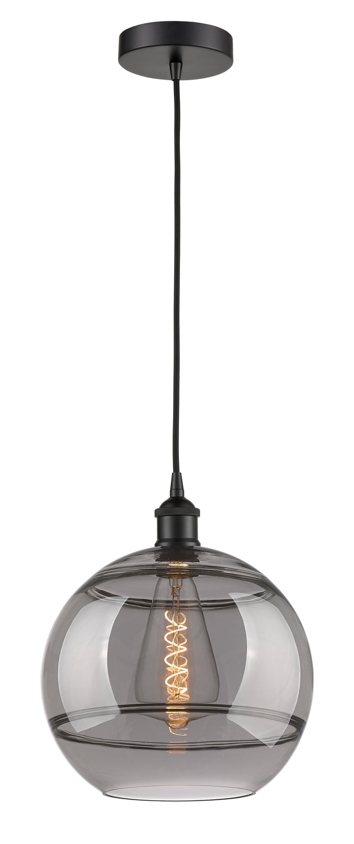 Innovations Lighting Rochester 12" Mini Pendant - Matte Black Mini-Pendants Innovations Lighting   