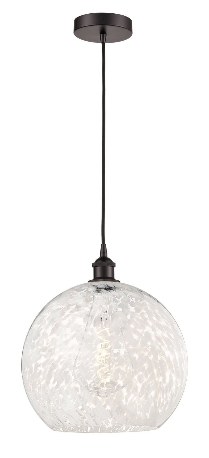 Innovations Lighting White Mouchette 14" Pendant - Oil Rubbed Bronze