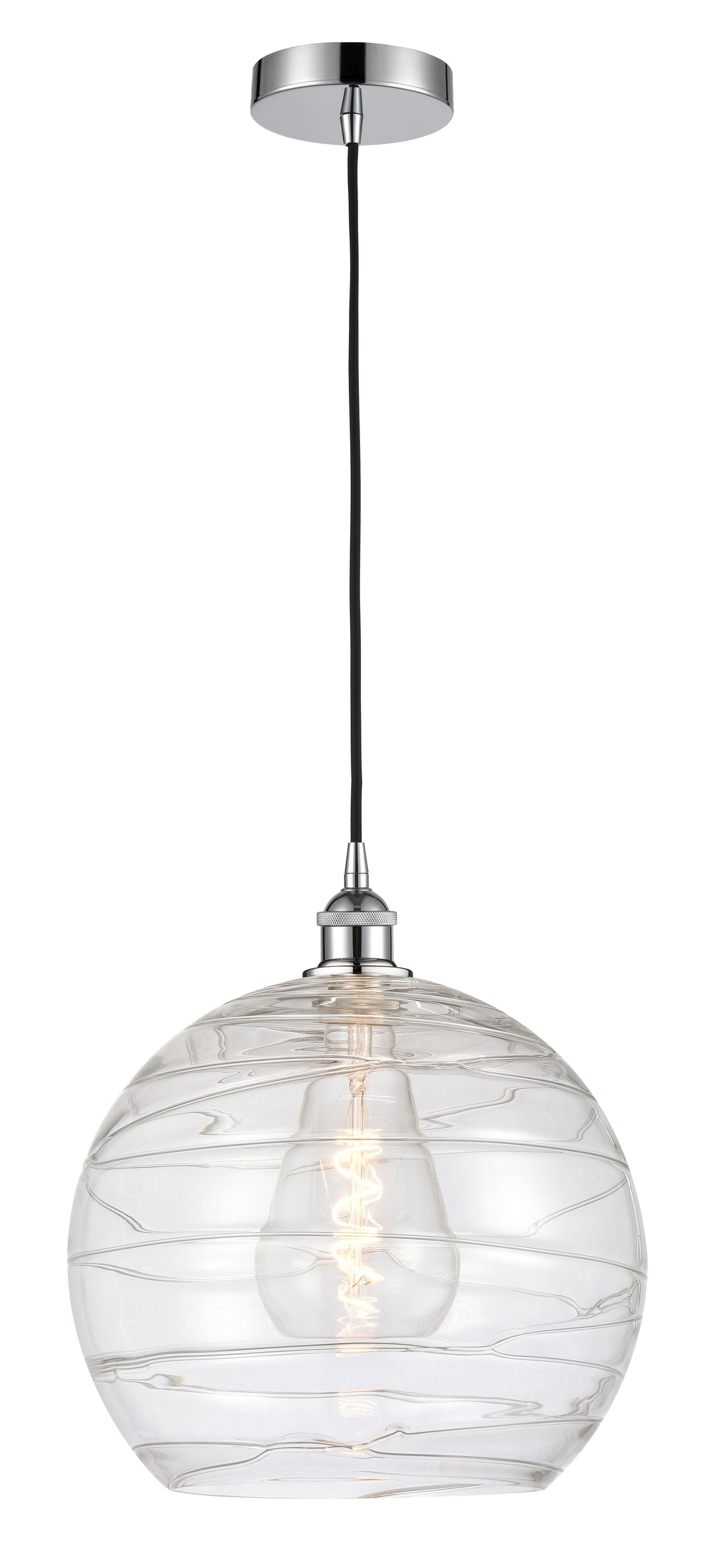 Innovations Lighting Athens Deco Swirl 14" Pendant - Polished Chrome