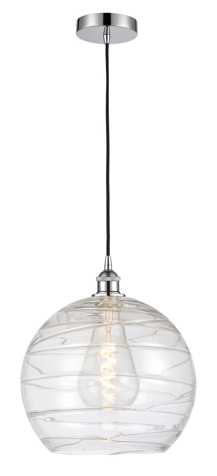 Innovations Lighting Athens Deco Swirl 14" Pendant - Polished Chrome