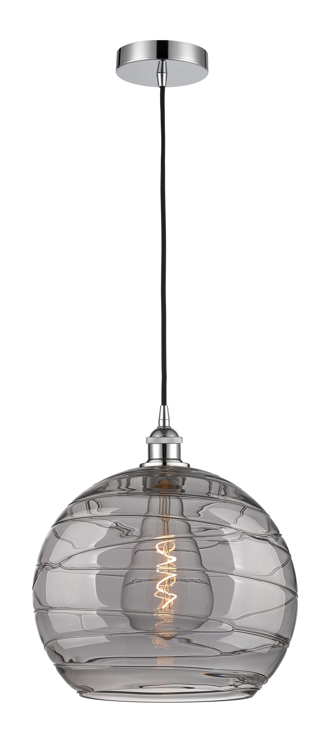 Innovations Lighting Athens Deco Swirl 14" Pendant - Polished Chrome