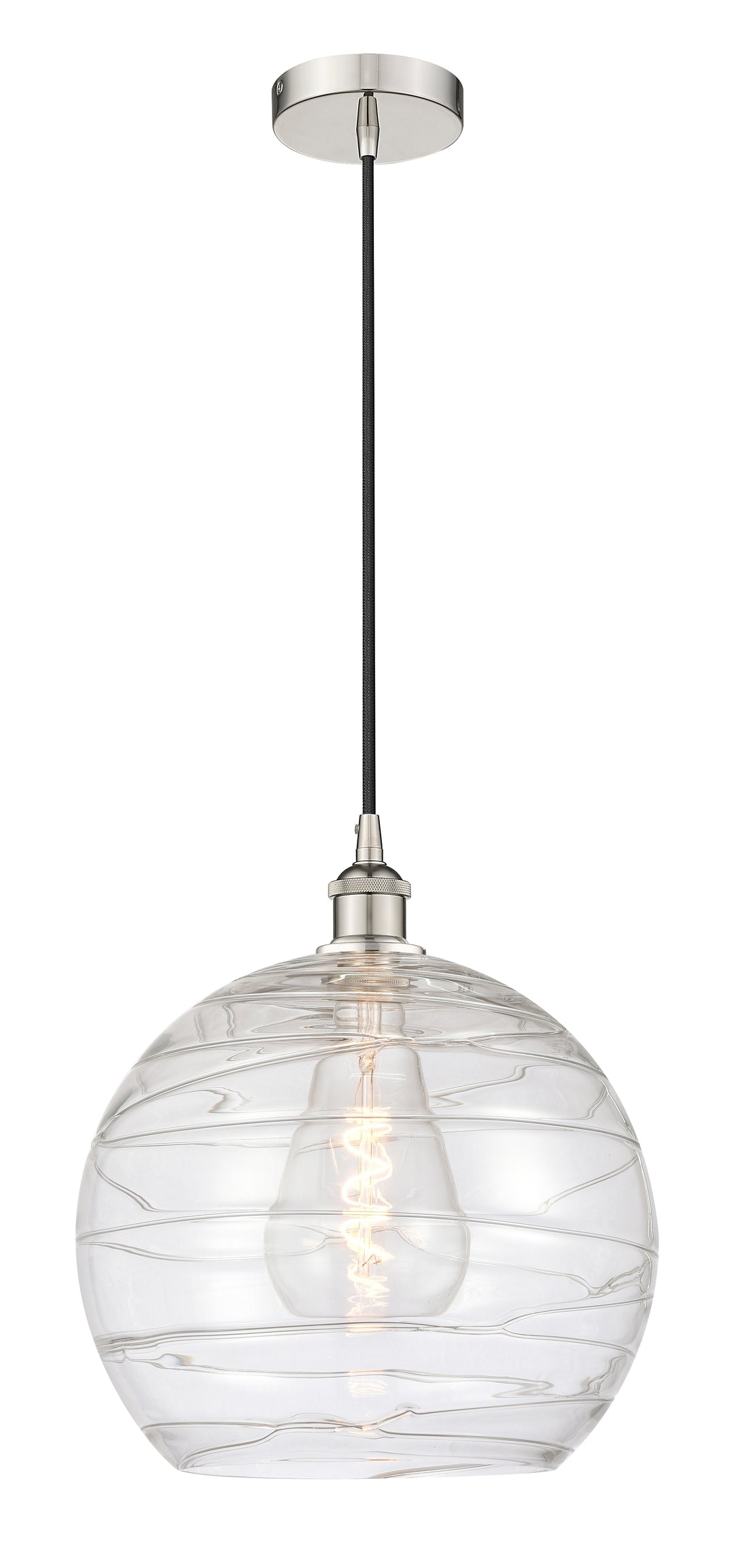 Innovations Lighting Athens Deco Swirl 14" Pendant - Polished Nickel Pendants Innovations Lighting   