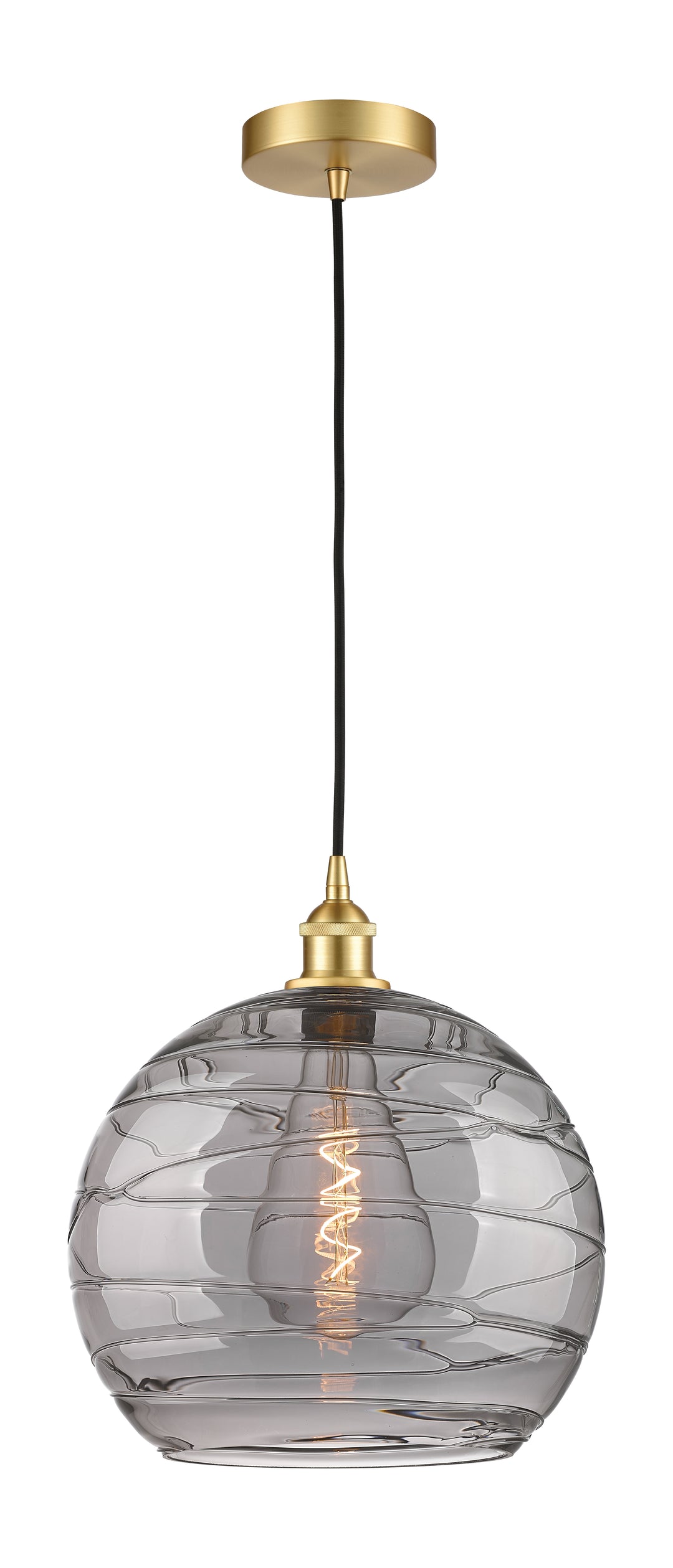 Innovations Lighting Athens Deco Swirl 14" Pendant - Satin Gold Pendants Innovations Lighting   