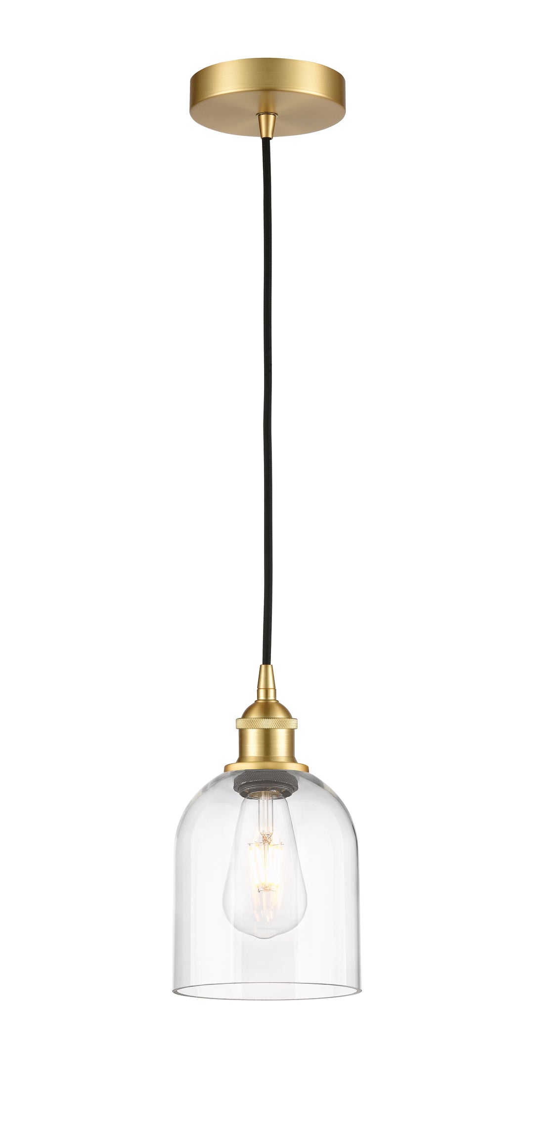 Innovations Lighting Bella 6" Mini Pendant - Satin Gold Mini-Pendants Innovations Lighting   