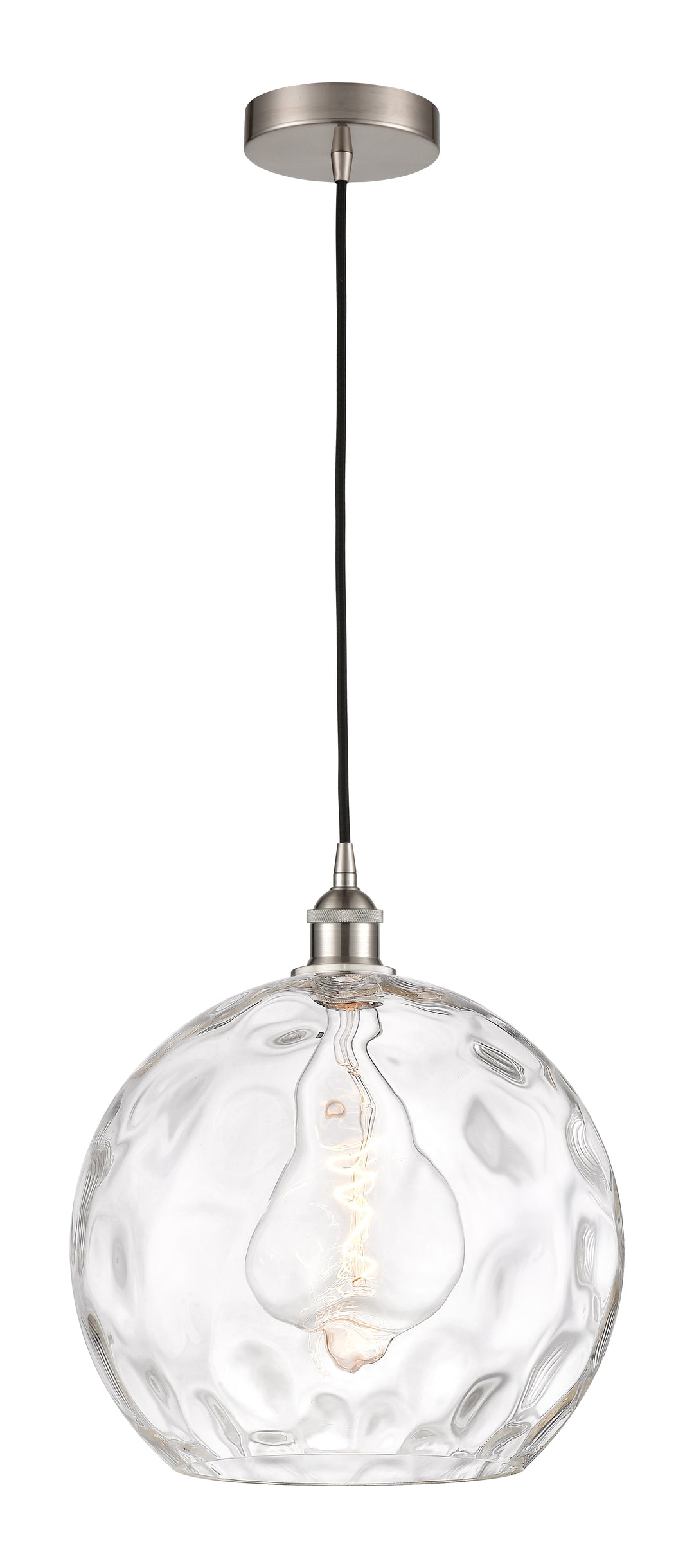 Innovations Lighting Athens Water Glass 14" Pendant - Brushed Satin Nickel Pendants Innovations Lighting   