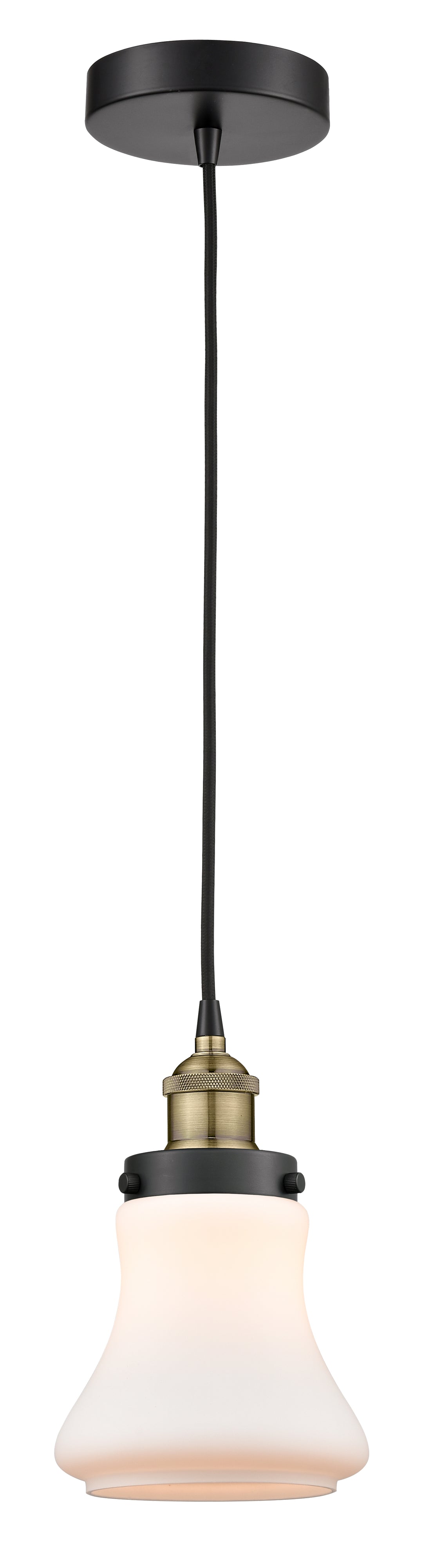 Innovations Lighting Bellmont 6" Mini Pendant - Black Antique Brass Mini-Pendants Innovations Lighting   