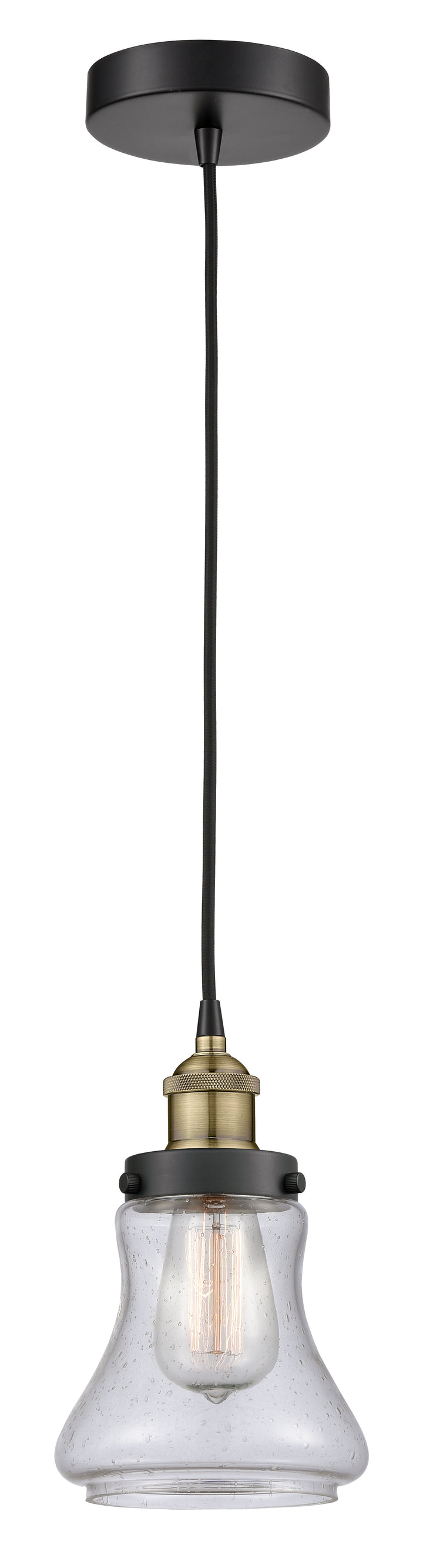 Innovations Lighting Bellmont 6" Mini Pendant - Black Antique Brass Mini-Pendants Innovations Lighting   