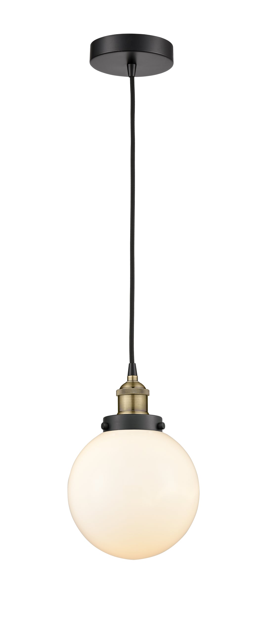 Innovations Lighting Beacon 8" Mini Pendant - Black Antique Brass Mini-Pendants Innovations Lighting   