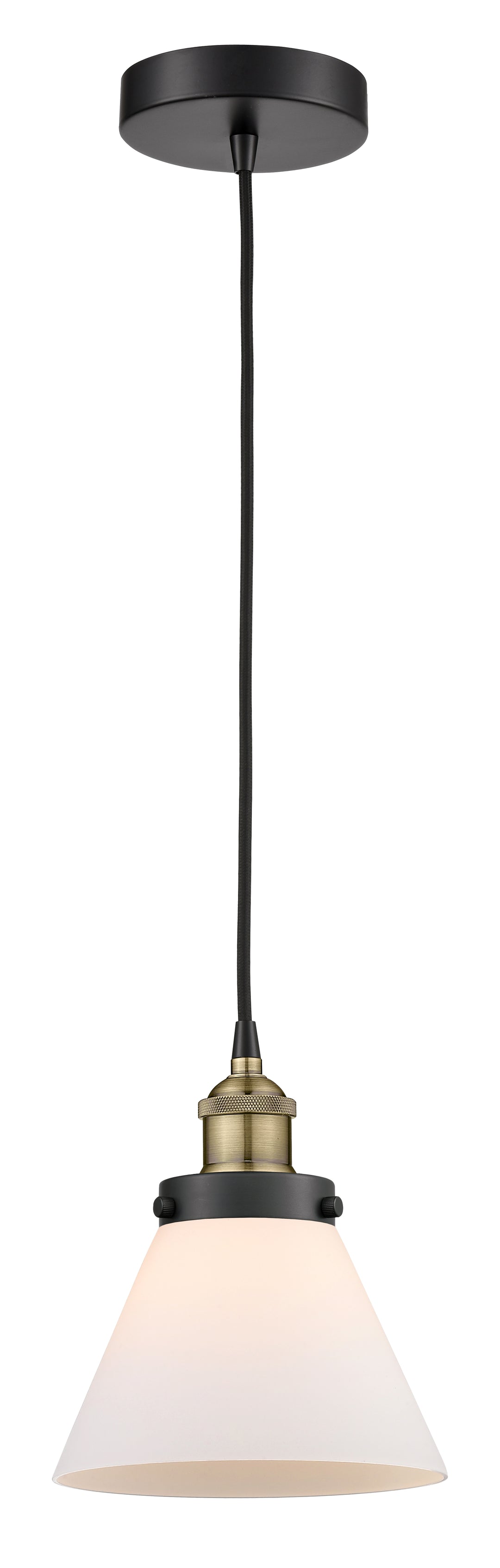 Innovations Lighting Cone 8" Mini Pendant - Black Antique Brass