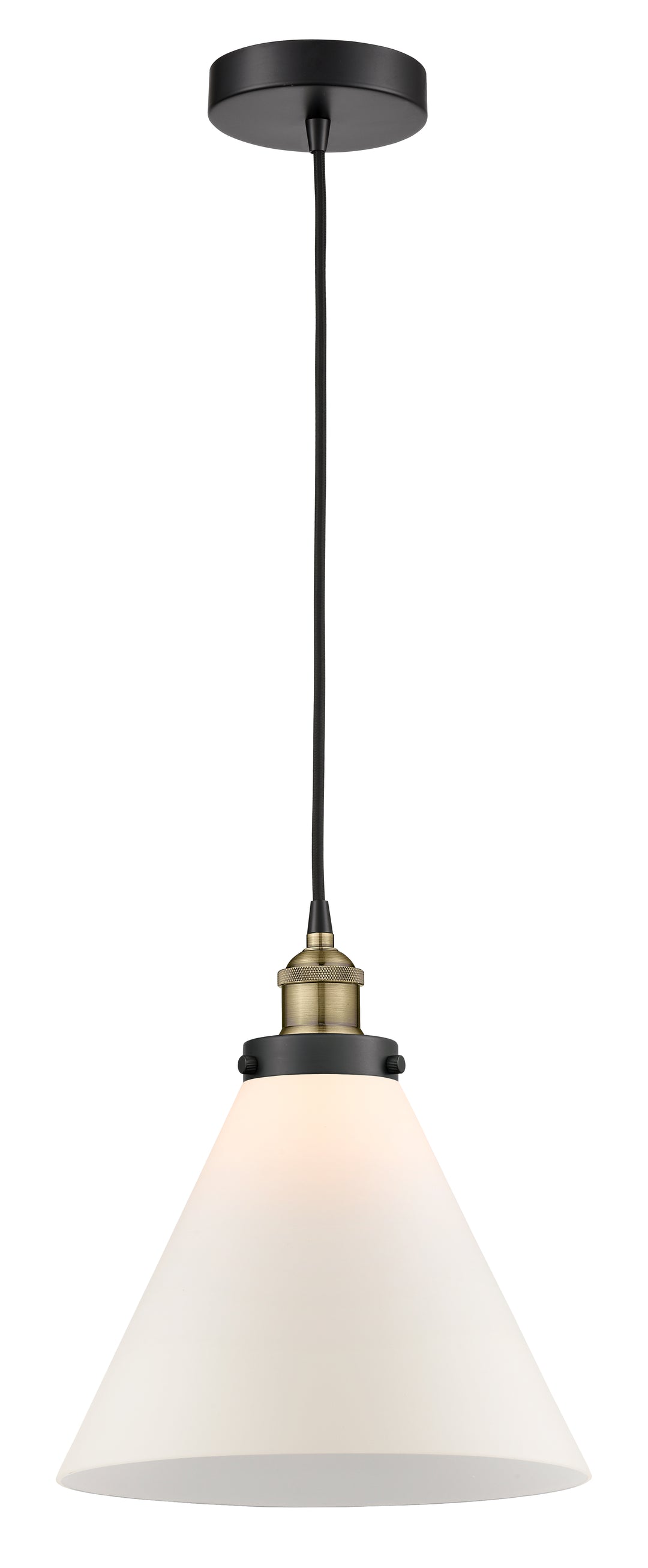 Innovations Lighting Cone 12" Mini Pendant - Black Antique Brass