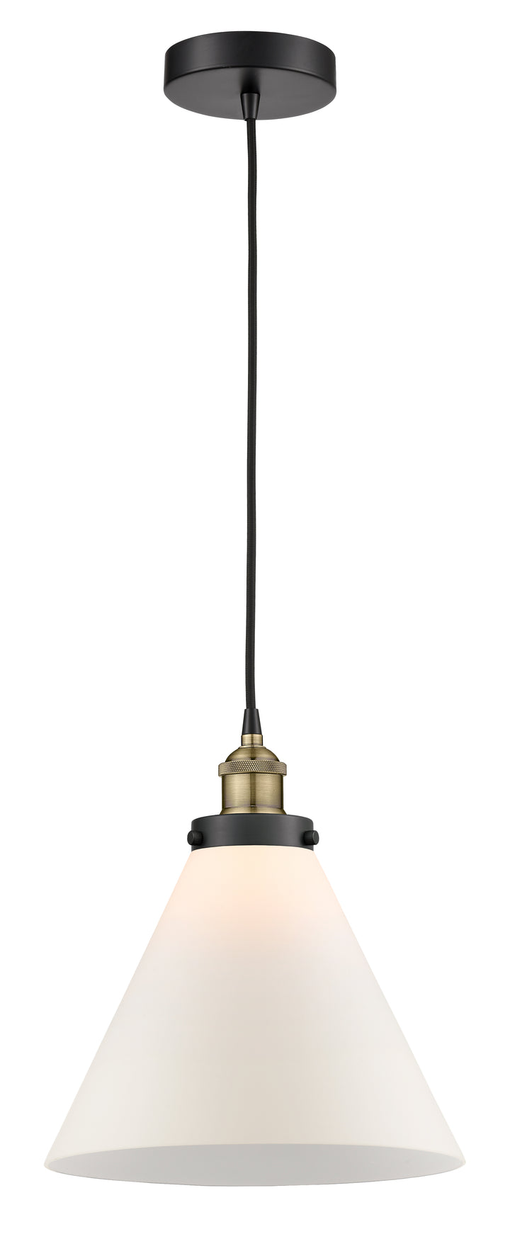Innovations Lighting Cone 12" Mini Pendant - Black Antique Brass
