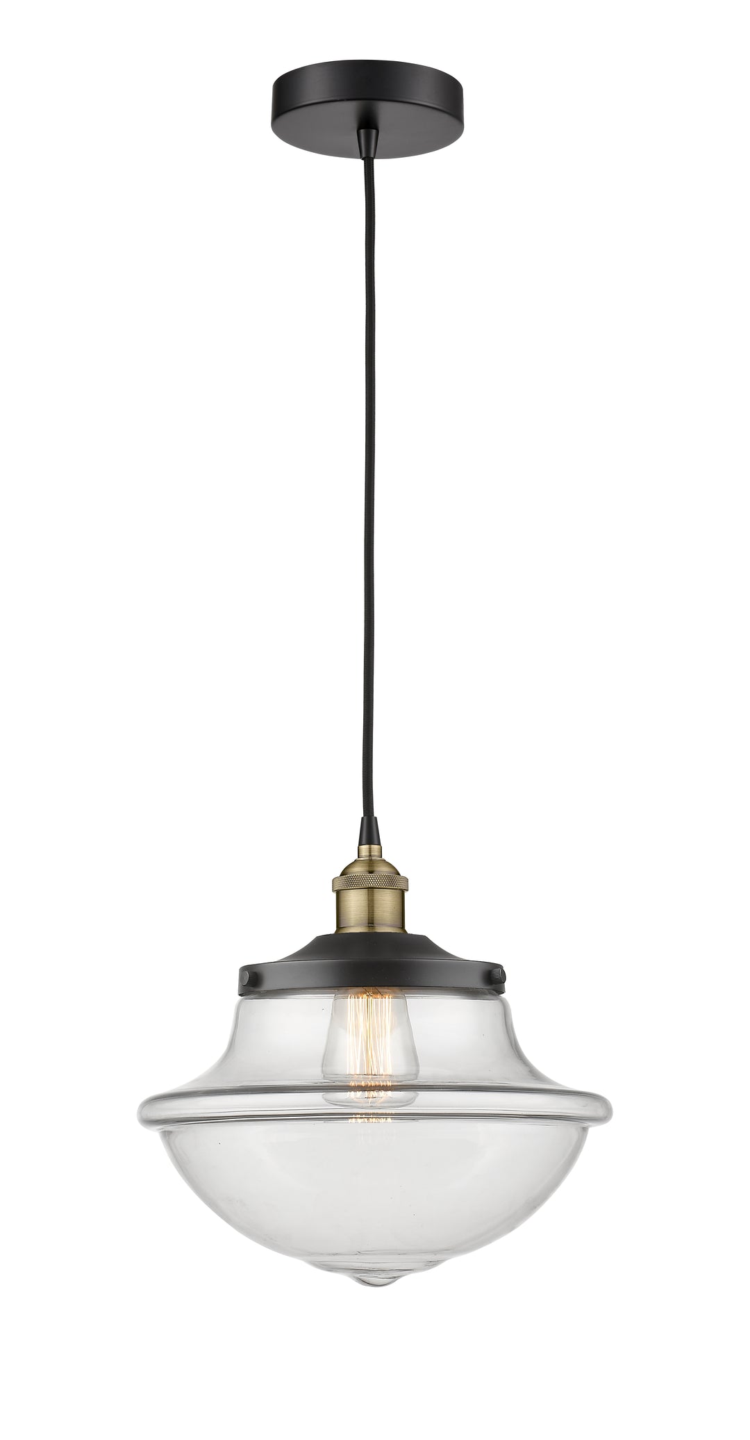 Innovations Lighting Oxford 11.75" Mini Pendant - Black Antique Brass