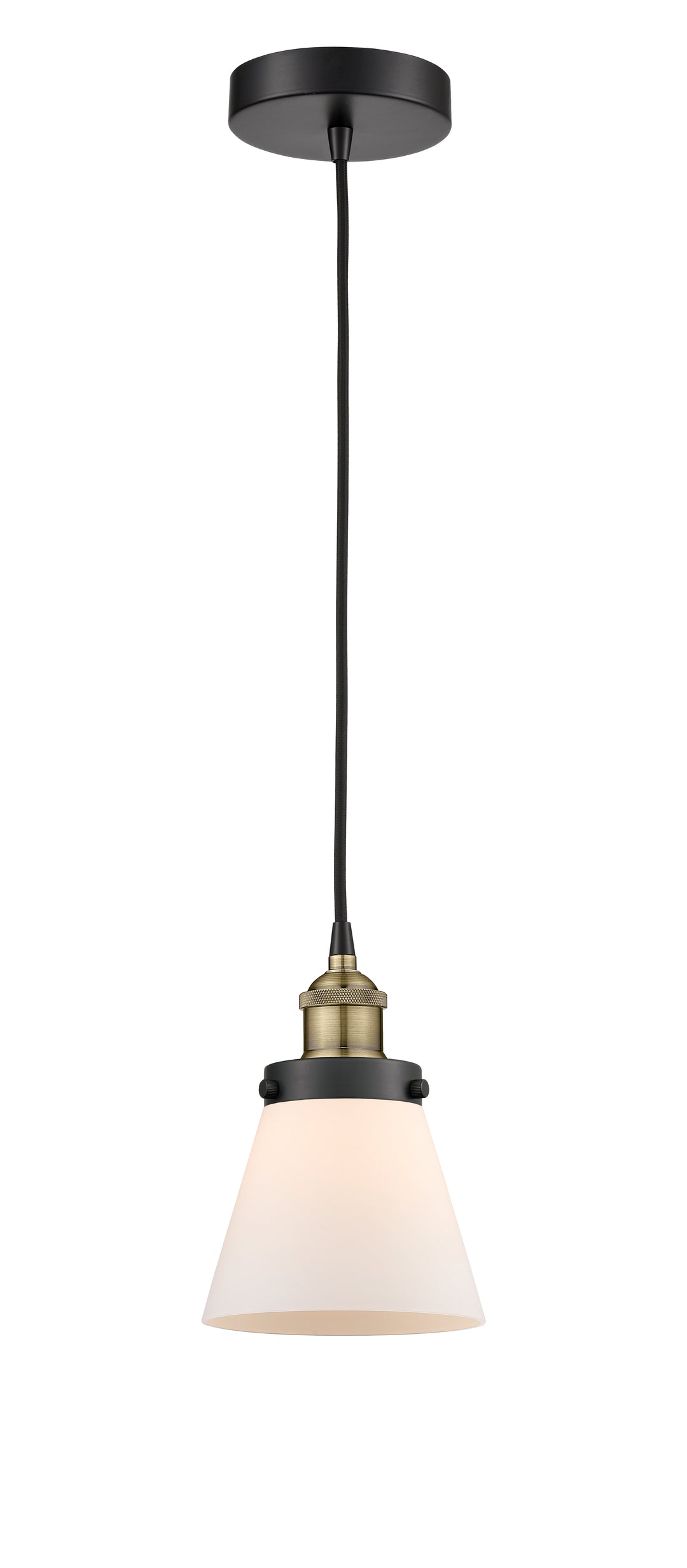 Innovations Lighting Cone 6" Mini Pendant - Black Antique Brass