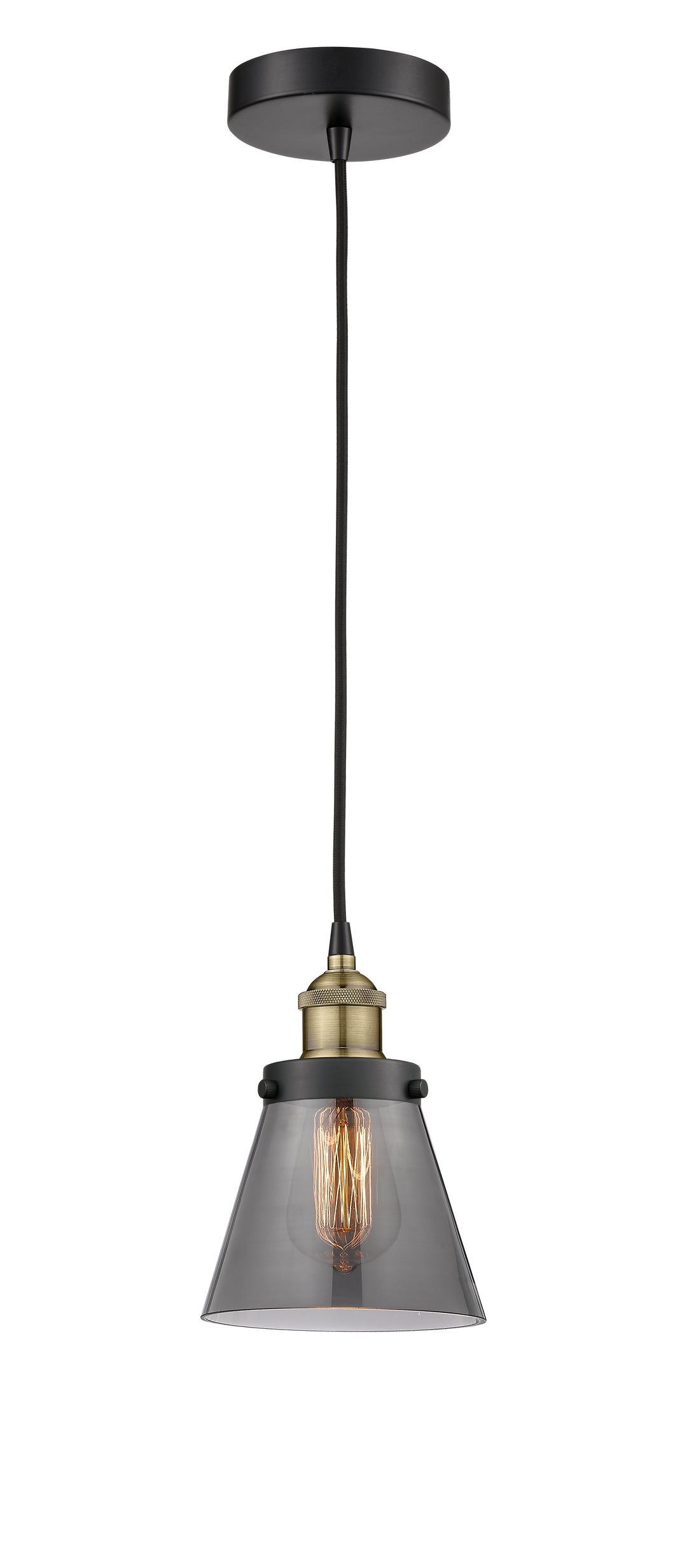 Innovations Lighting Cone 6" Mini Pendant - Black Antique Brass